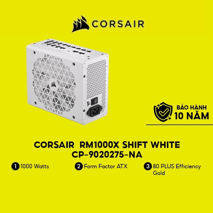 Nguồn máy tính Corsair RM1000x Shift White - CP-9020275-NA