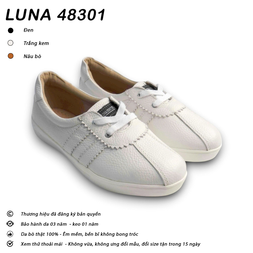Giày thể thao nữ da bò LUNASHOES 48301