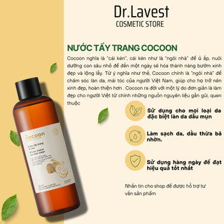  Nước Tẩy Trang Sạch Sâu Cocoon 50ml 140ml 500ml   Chai Nâu   