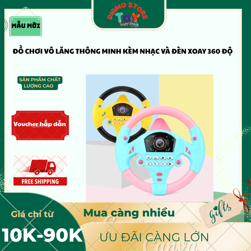 Đồ Chơi Vô Lăng Xe Hơi Có Đèn Và Nhạc Cute Gắn Xe Hơi Cho Bé Giải Trí 89055 SIÊU THỊ GIA DỤNG 93