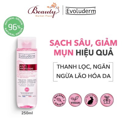 Nước Tẩy Trang Cho Da Dầu Mụn Evoluderm Purifying Anti-Blemish Micellar Solution 250ml (20389)