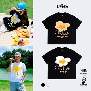  Áo thun Boxy Tay Ngắn UVIAS EATDY FITDY COLLECTION Nam-Nữ 100% Cotton Cao Cấp 