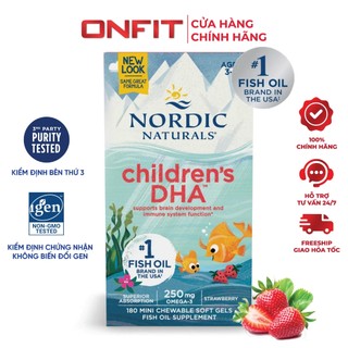  Viên Dầu Cá Cho Bé Nordic Naturals Children's DHA Vị Dâu Sáng Mắt Phát Triển Trí Não | ONFIT 