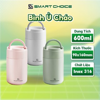 Bình Ủ Cháo Giữ Nhiệt SmartChoice SCG-PK184 Inox 316 Cao Cấp Kèm Thìa Tiện Lợi Có Nắp Để Điện Thoại