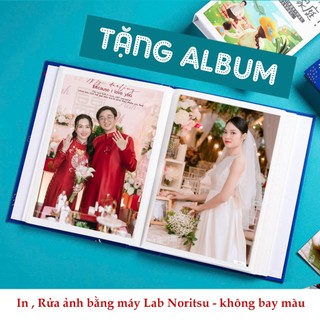 Combo In ảnh , Rửa ảnh 13x18 in giấy chính hãng không bay màu - Tặng Kèm Album