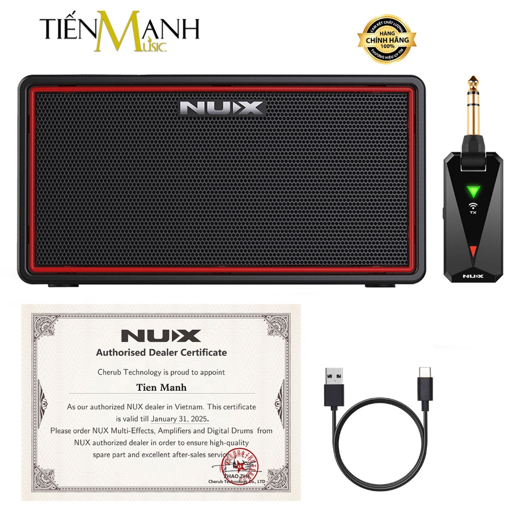 [Chính Hãng, Bluetooth, Pin sạc] Amply Guitar Điện Nux Mighty Air - Loa Ampli Di động Mini Amplifier