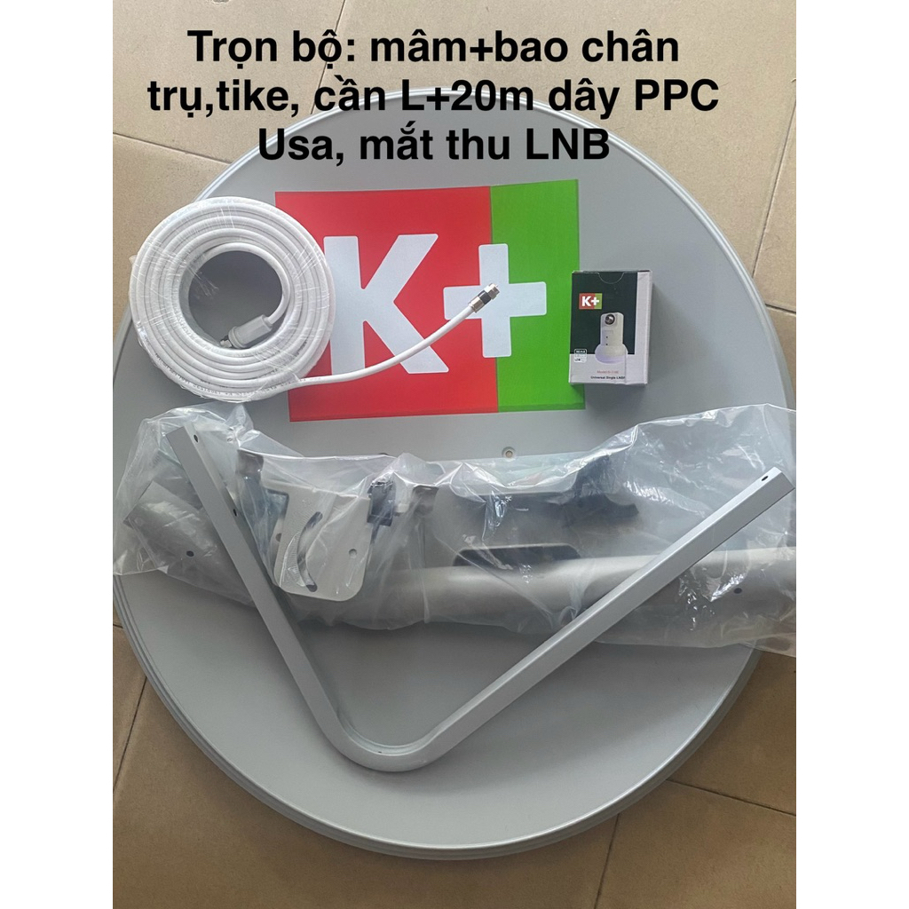 bộ chảo thu vệ tinh K+ ku 60cm  đời sau made in Taiwan Azushine Model CN-600X-5128-01