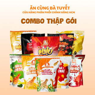 Combo Thập Gói: Ngũ đại đùi gà gói + mái tôn + mái ngói + chịu + tăm cay Thường + lạc hồng Ăn Cùng Bà Tuyết