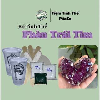   TRÁI TIM PHÈN  Bộ dụng cụ nuôi tinh thể   Có giấy hướng dẫn   