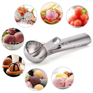 Muỗng múc kem bằng thép không gỉ cao cấp loại dài 18cm