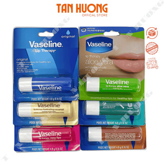  Son Thỏi Dưỡng Ẩm Chống Nứt Nẻ Môi Có Màu Không Màu Vaseline Lip Therapy Dạng Thỏi 4.8g 
