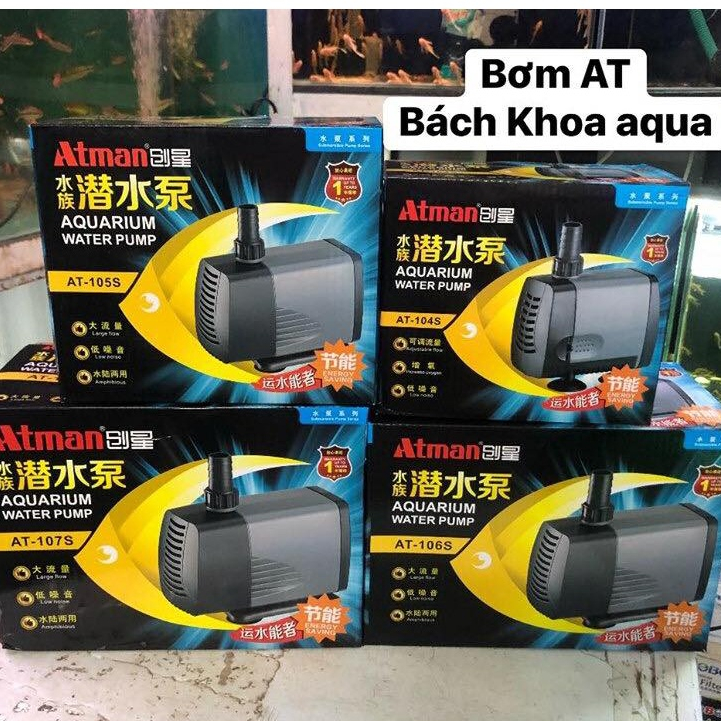 Máy bơm bể cá Atman AT-104S / AT-105S / AT-106S / AT-107S – công suất lớn, chạy êm, đẩy nước mạnh, d