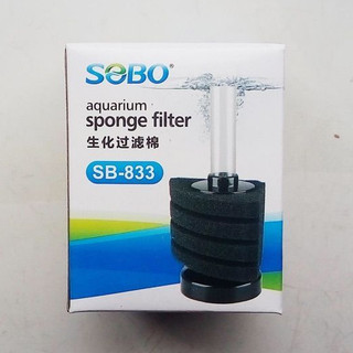 Lọc vi sinh góc SB-833 – lọc bọt khí cho bể cá cảnh, nuôi cá bột, tạo môi trường vi sinh ổn định, tiết kiệm diện tích