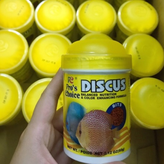 Thức ăn cá Đĩa Pro's Choice 60g – hạt chìm, dinh dưỡng cao cấp, hàng nhập khẩu, giúp cá đĩa lên màu đẹp, phát triển khỏe
