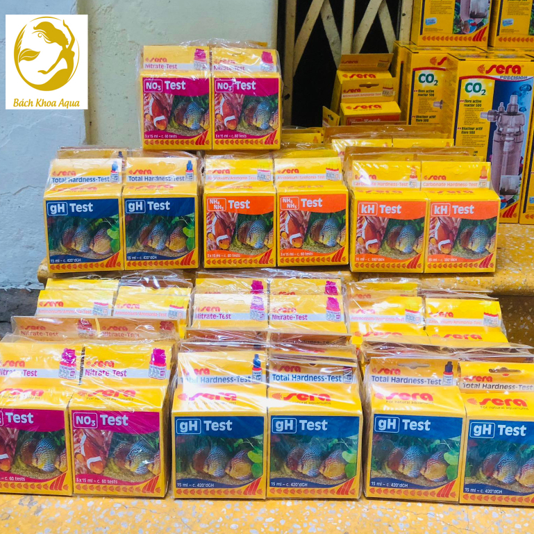 Bộ test nước SERA – đủ loại test pH, NO2, NO3, NH3/NH4, GH, KH… hàng chính hãng, kiểm tra chất lượng