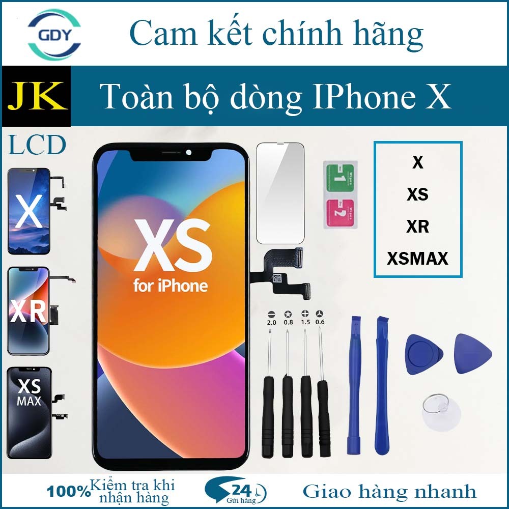 Màn hình JK LCD chính hãng tương thích với iPhone X/XS/Xs Max/11/12/13/MINI/14/15/Pro/Plus/Pro Max