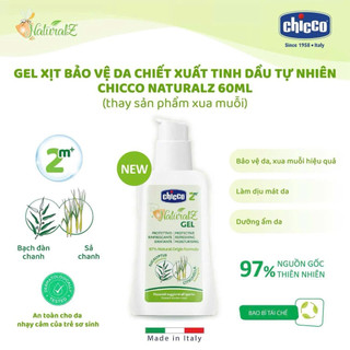 Gel chống muỗi chicco 60ml dành cho bé từ 2 tháng tuổi