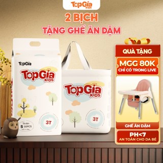 [TRỢ GIÁ LIVE 80K] [TẶNG GHẾ] Tả/Bỉm Quần Dán Cho Bé TOPGIAKIDS Khô Thoáng Thấm Hút, Đai Chun Mềm Mại, An Toàn Chống Hăm