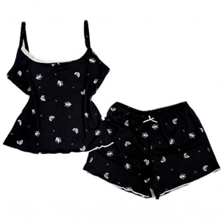 Set Bộ Ngủ Nữ 2 Dây Phôm Ôm Hoạ Tiếc [XmFamily] chất thun tăm mịn mát co giãn 4 chiều