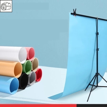 Phông Nền Chụp Ảnh PVC Nhựa Màu Trắng, Xám, Đen, Cam, Hồng, Xanh Trời (Chọn Màu)