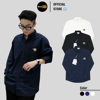 Áo Sơ Mi Thêu Logo Cá 6 Basic Áo Dài Tay Nam Nữ Vải Oxford Cao Cấp  Ảnh thật  