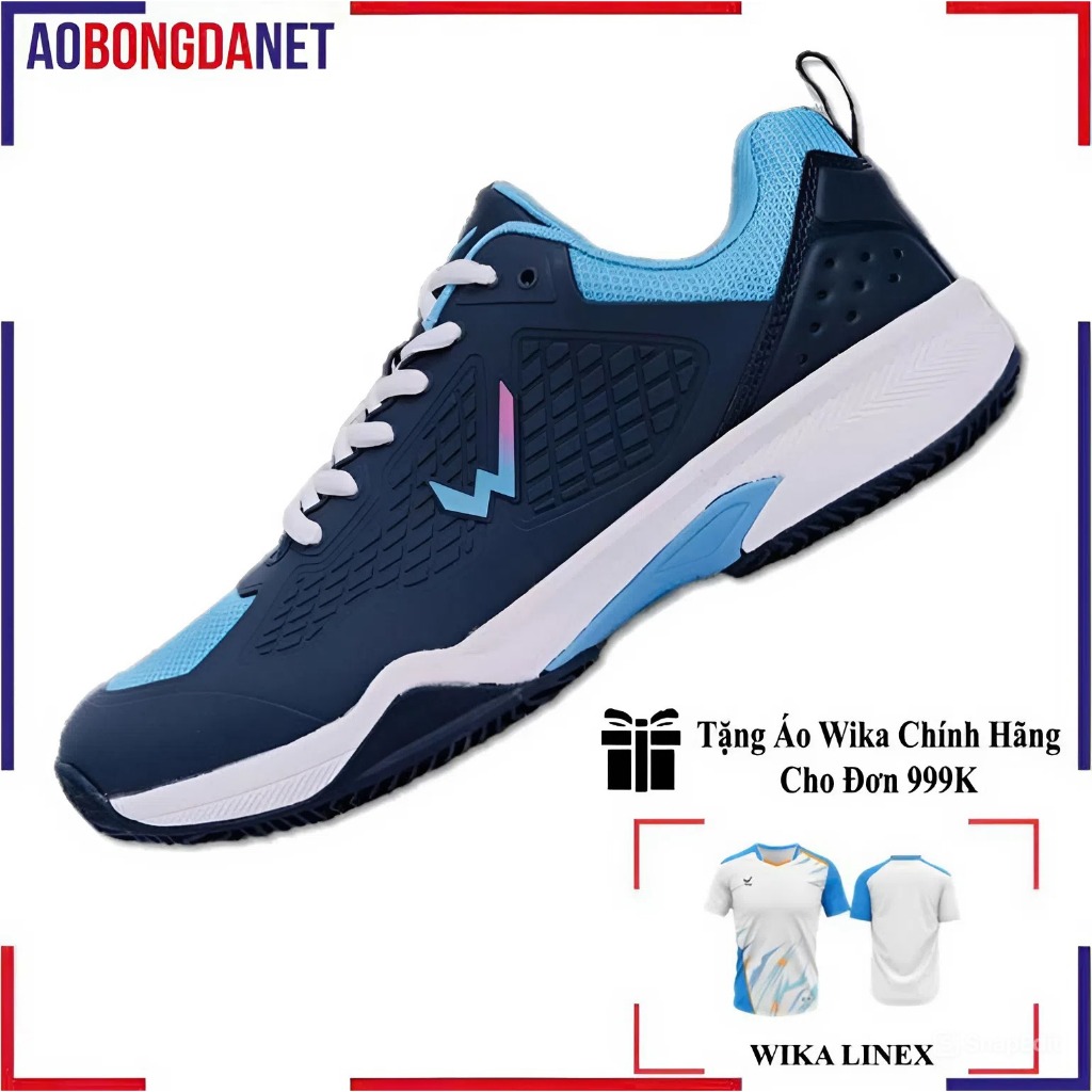 Giày Pickleball Nam Nữ Wika VETEX Chính Hãng, Giày Thể Thao Tennis Bóng Bàn Đế Bám Sân