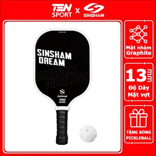 Vợt Pickleball Sinsham Dream Pro Vợt chơi Pickleball Hàng chính hãng Bề mặt nhám Graphite cứng cáp