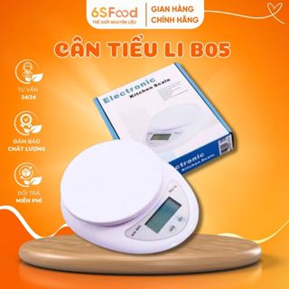 Cân tiểu ly điện tử mini nhà bếp loại 5kg làm bánh đồ ăn cân đong nguyên liệu chính xác cao 6SFOOD