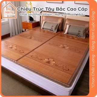 Chiếu Trúc Tây Bắc Gấp Đôi Điều Hoà Nằm Mát Chiếu Tre Trúc Thiên Nhiên Cách Nhiệt Trải Giường Hàng Cao Cấp Nhiều Size