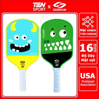  Vợt Pickleball Sinsham Monster Vợt Carbon T700 16mm trọng lượng siêu nhẹ Mặt nhám KÈM BAO VỢT 