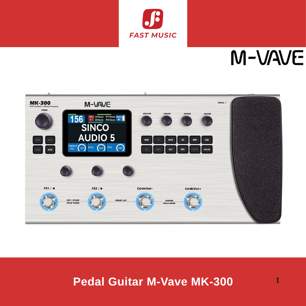 Pedal Guitar M-Vave MK300 Chính Hãng Tặng Kèm Tiếng Đi Show