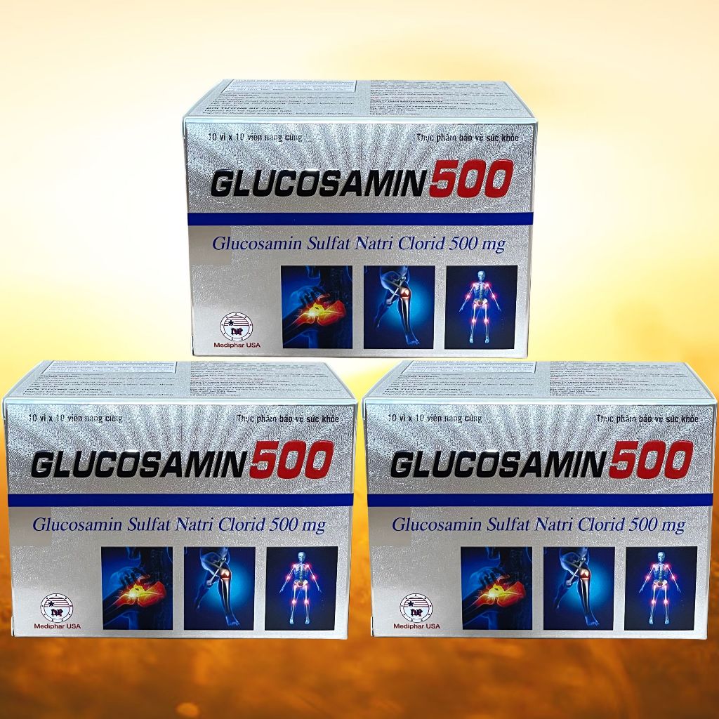 Combo 3 Hộp Glucosamin 500 - Rostex - Mediphar USA - Vitamin Thanh Lọc