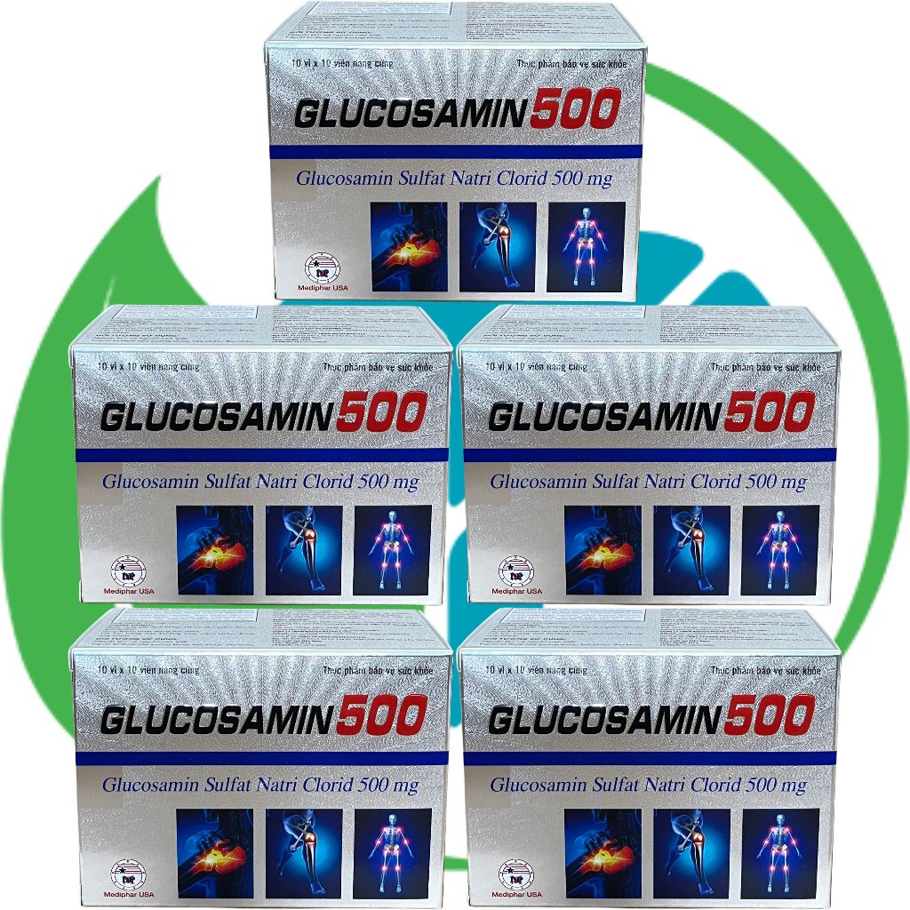Combo 5 Hộp Glucosamin 500 - Rostex - Mediphar USA - Vitamin Phục Hồi