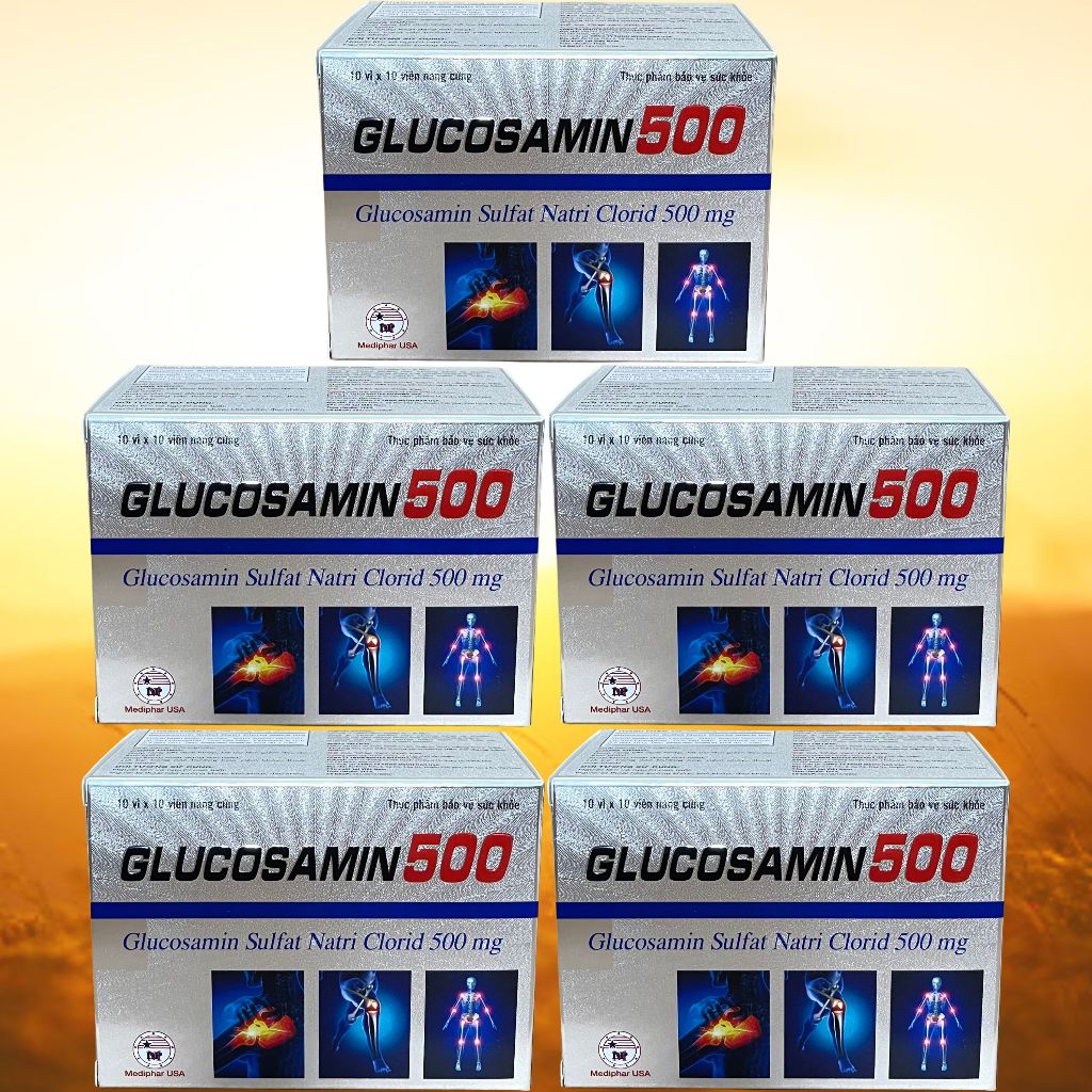 Combo 5 Hộp Glucosamin 500 - Rostex - Mediphar USA - Vitamin Thanh Lọc