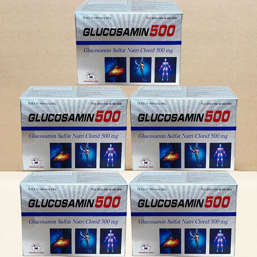 Combo 5 Hộp Glucosamin 500 - Rostex - Mediphar USA - Vitamin Chữa Lành