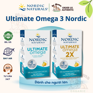 Ultimate Omega Nordic Naturals 2x - Dầu cá cao cấp hàm lượng cao Nordic [Chính hãng - bay Air]