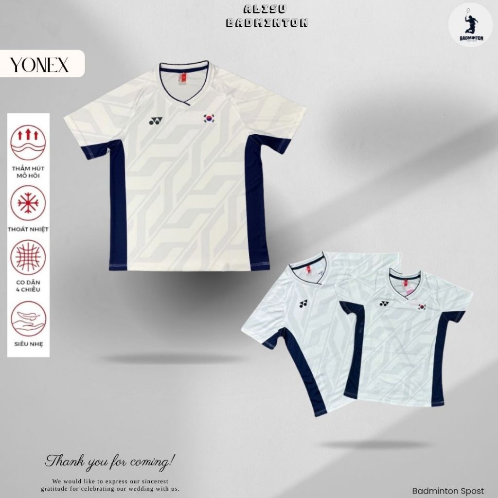 Áo Cầu Lông Đội Tuyển Hàn Quốc,Áo Yonex Đội Tuyển Hàn Quốc Phong Cách Thời Trang Thể Thao - A41