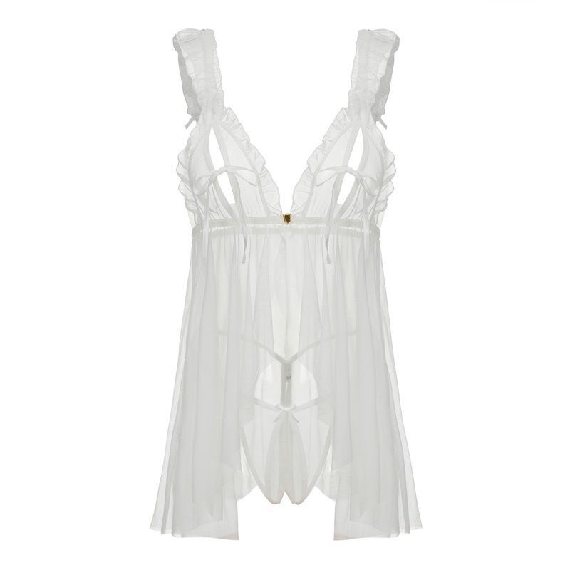 Váy ngủ ren bèo cài trước gợi cảm 5644 | BigBuy360 - bigbuy360.vn