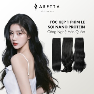 [1 PHÍM LẺ] Tóc Giả Kẹp 3 Mảnh ARETTA Dáng Xoăn Sóng Nước, Dáng Thẳng, Dáng Xoăn Sóng Lơi 45cm, 55cm Lẻ Một Phím