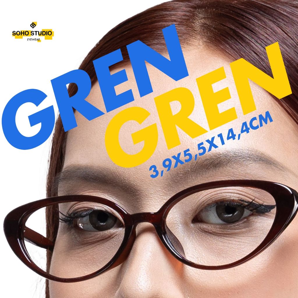  Gọng kính GREN form mắt mèo mềm mại thiết kế hiện đại mới Soho Studio 