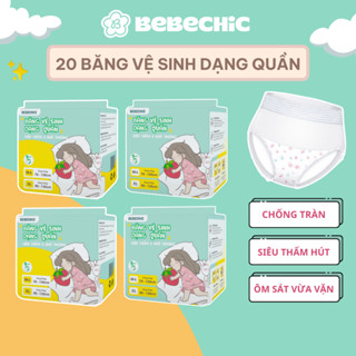 Combo 20 Băng Vệ Sinh Dạng Quần BEBECHIC Khô Thoáng Chống Tràn (Size Từ 30-90kg)