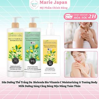 Sữa Dưỡng Thể Trắng Da Bielenda Bio Vitamin C Moisturizing & Toning Body Milk Dưỡng Sáng Căng Bóng Mịn Màng Toàn Thân
