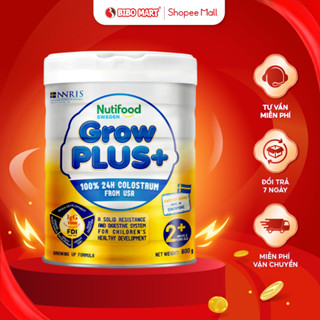 Sữa GrowPLUS+ Vàng Sữa Bột Phát Triển Chiều Cao Tăng Sức Đề Kháng Tăng Cân Cho Bé Trên 2 Tuổi Lon 800g - Bibomart