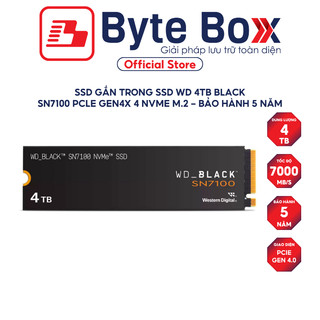 SSD gắn trong SSD WD 500GB/1TB/2TB/4TB Black SN7100 PCle Gen4x 4 NVMe M.2 - Bảo Hành 5 năm