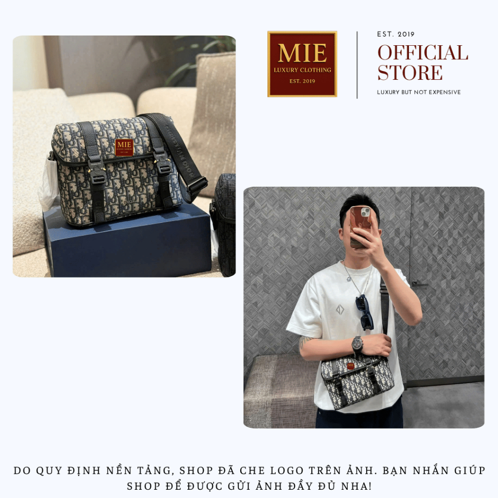 | 𝐌𝐈𝐄 - 𝐋𝐔𝐗𝐔𝐑𝐘 𝐁𝐀𝐆 | TÚI XÁCH Oblique Messenger Bag 🔹 Sz 31