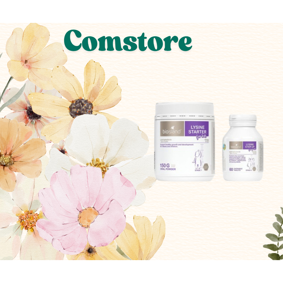 (Thóc Gạo Shop 1989) Bột Lysine hỗ trợ tăng chiều cao Bioisland Úc