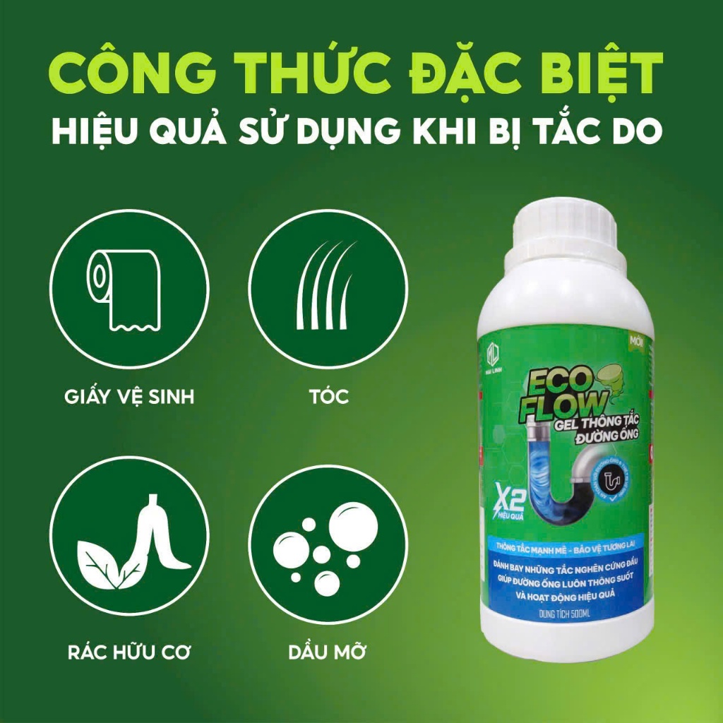 ECOFLOW- GEL THÔNG TẮC ĐƯỜNG CỐNG