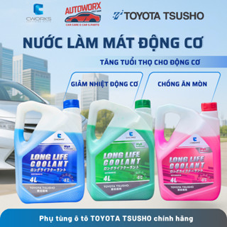   Chính Hãng  Nước Làm Mát Động Cơ Ô Tô 4 Lít CWORKS TOYOTA TSUSHO Chống Đông Chống Sôi Chống Gỉ Sét 