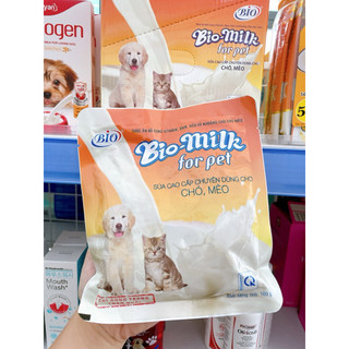  Combo 2 gói sữa bột cao cấp cho chó mèo Bio Milk For Pet  Gói 100g  