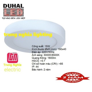 ĐÈN LED PANEL ỐP TRẦN TRÒN 15W DUHAL - KDGC515